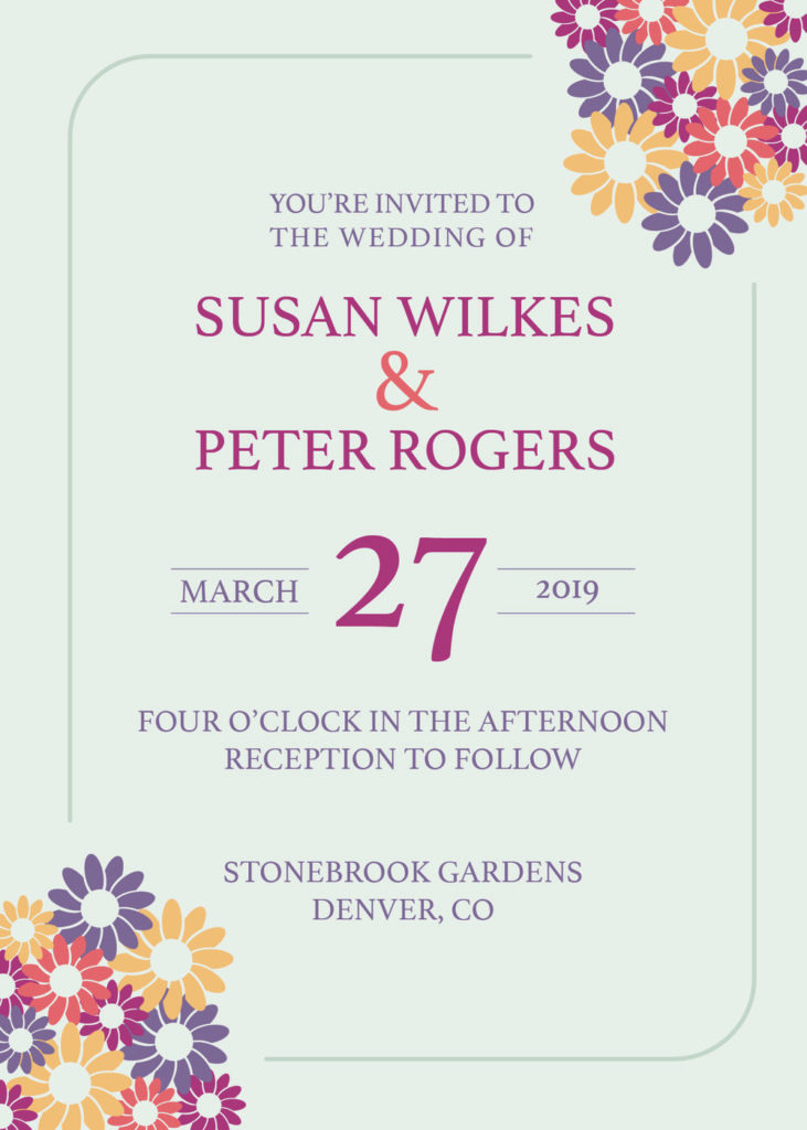 Floral Wedding Invite