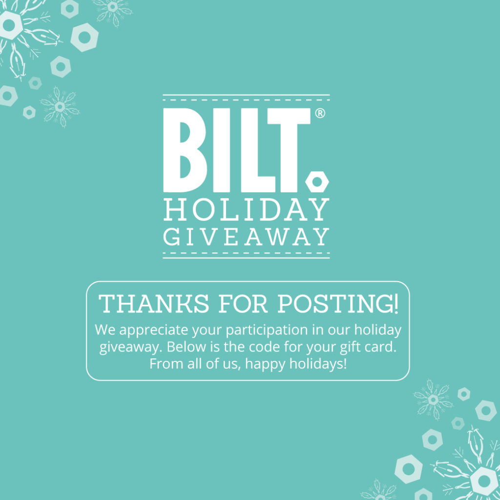 BILT Holiday Giveaway