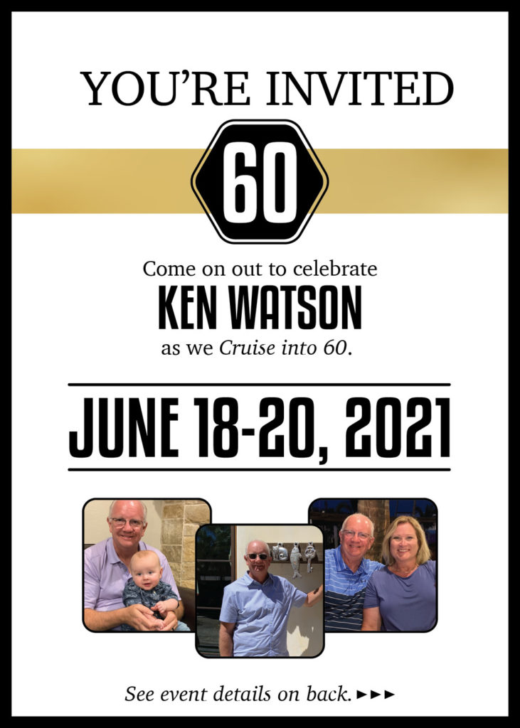 60th Birthday Invite: Front