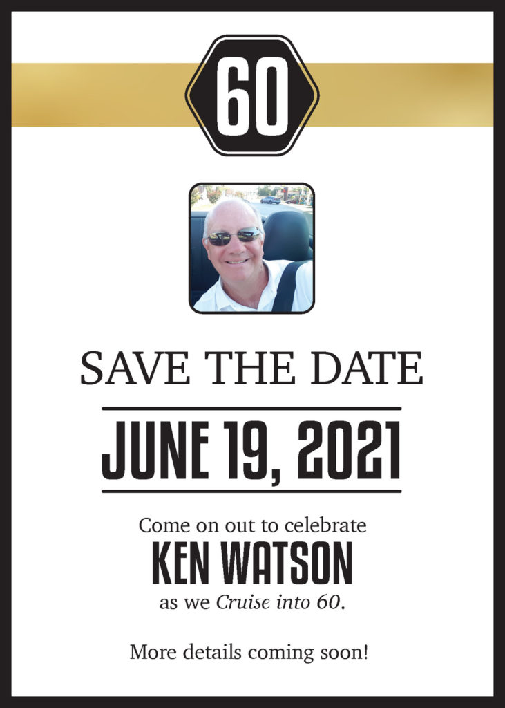 60th Birthday Save the Date