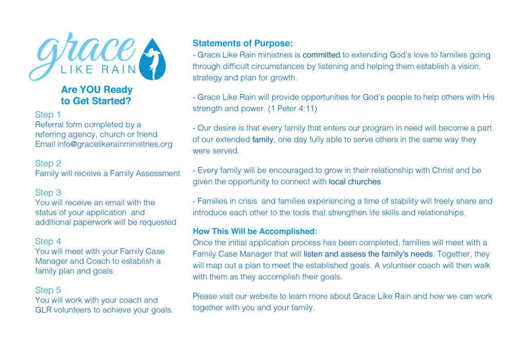 Grace Like Rain Information Hand-Out